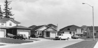 Houses in south end, Southgate Village, Barrie, Ontario