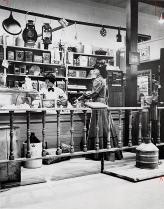 A general store of the 1890s showcases wares Victorians bought, Simcoe County Museum. Minesing, Ontario