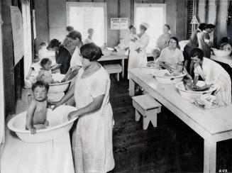 Mothers and their children at Bolton Camp. Bolton, Ontario