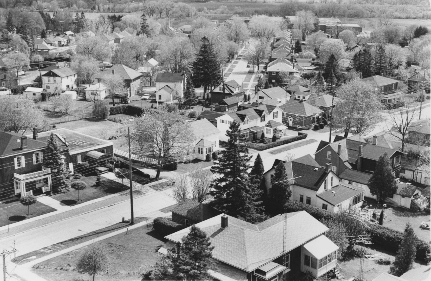 Bird's eye view of Bowmanville, Ontario