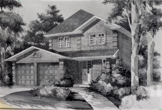 Rendering of Walnut model detached home offered by D'Angelo Brothers. Bowmanville, Ontario