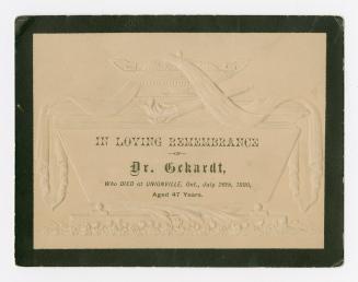 In Loving Remembrance of Dr. Eckardt