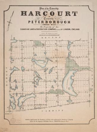 Plan of the township of Harcourt in the county of Peterborough (Canada West)
