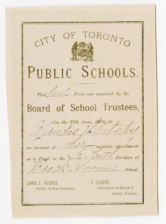City of Toronto Public School award