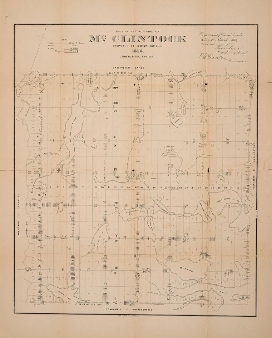 Plan of the township of McClintock
