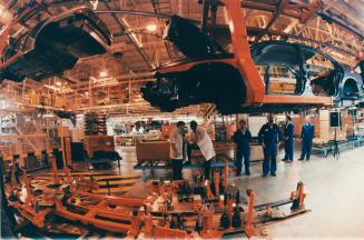 Assembly line Chrysler Plant.  Bramalea, Ontario