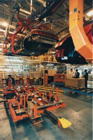 Assembly line, Chrysler Plant.  Bramalea, Ontario