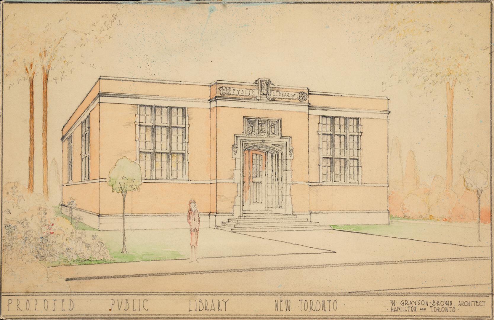 Proposed public library New Toronto W. Grayson-Brown Architect Hamilton and Toronto