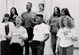 Students of Mayfield Secondary School singing. Brampton, Ontario