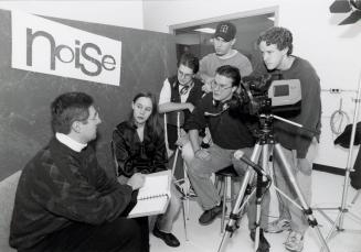 Students at Turner-Fenton Secondary School have launched NOISE, a magazine-style program by teenagers about teen life. Drama head Steve Russell and students Stephanie Wallcraft, Richard Glidden, Dave Ellis, Kevin Laven, and Ian Gadsby. Brampton, Ontario