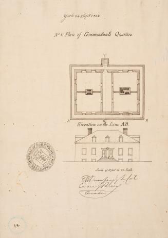 No. 1 plan of commandant's quarters [1823]
