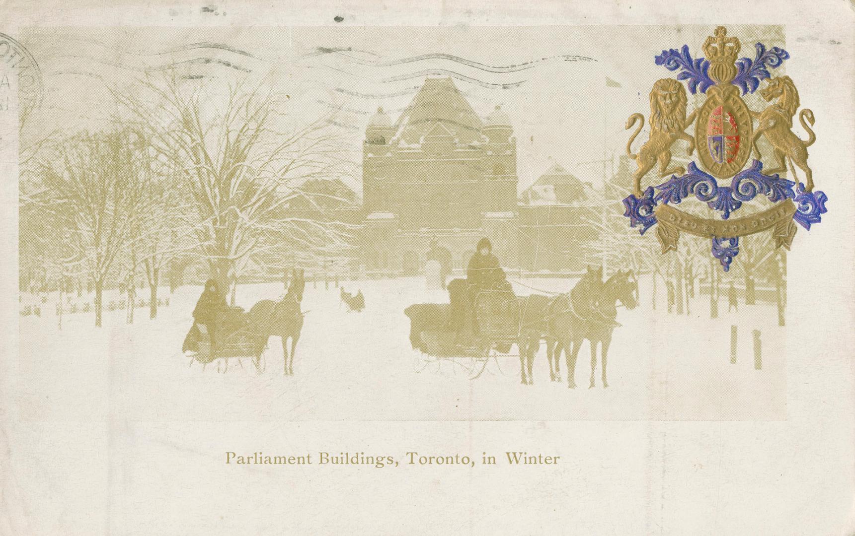 Parliament Buildings, (1893), Toronto, in Winter