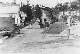 Construction on main commercial strip in Caledon East, Ontario