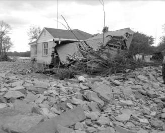 House destroyed by Hurricane Hazel