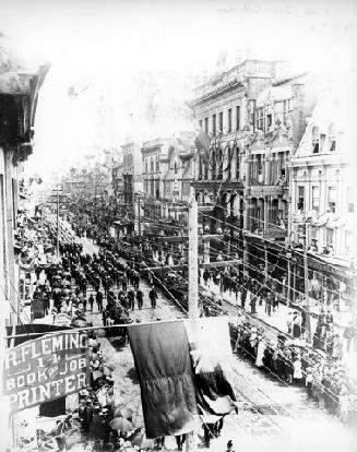 Royal Visit, Prince George of Wales, King Street East looking east from Yonge Street