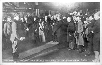 Queen's Own Rifles, at Aldershot, England, Col. Sir Henry Pellatt at left