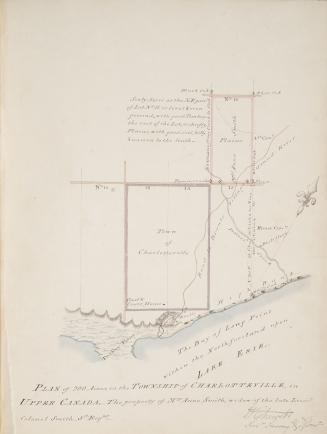 Plan of 200 acres in the township of Charlotteville in Upper Canada the property of Mrs