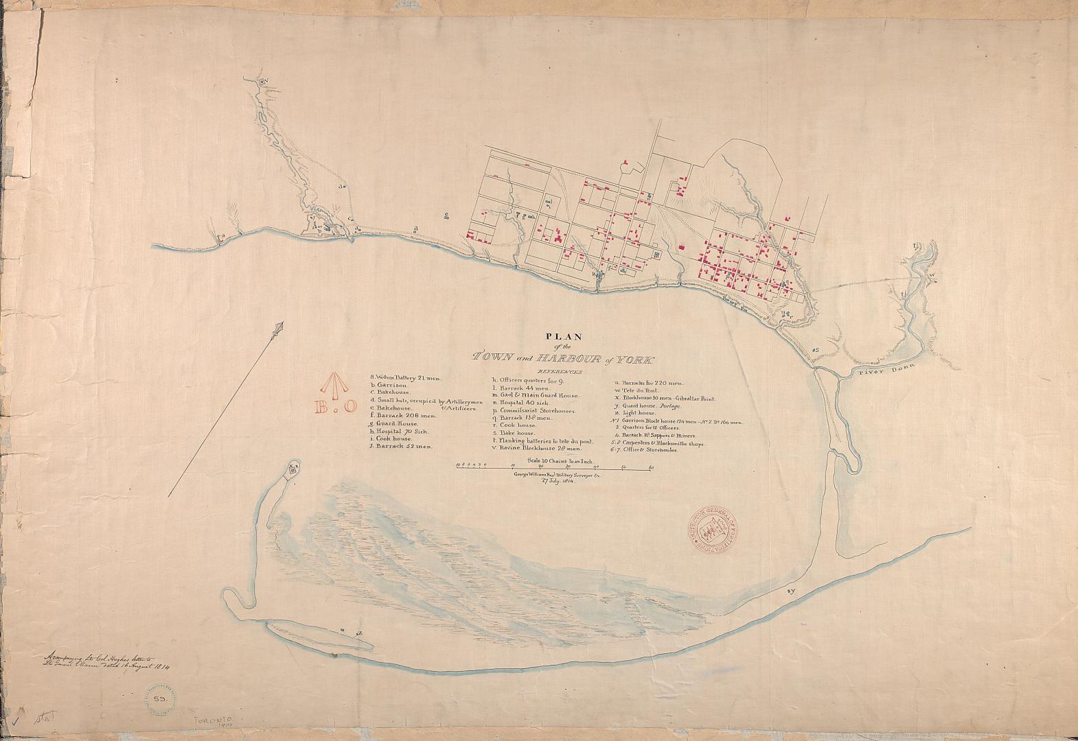 (1814) Plan of the town and harbour of York