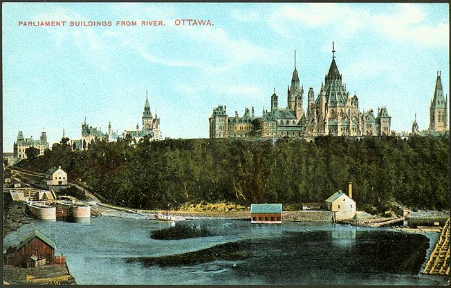 Parliament Buildings from River, Ottawa