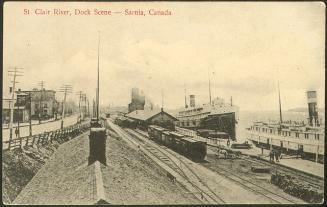 St. Clair River, Dock Scene - Sarnia, Canada