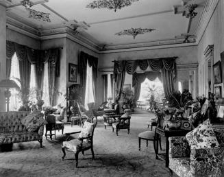 Drawing room on the left side of the entrance hall, Government House
