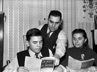 Greek children doing homework