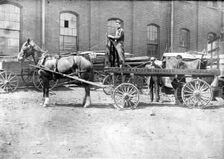 Don Kindling Co. horse and wagon, 611 King Street East