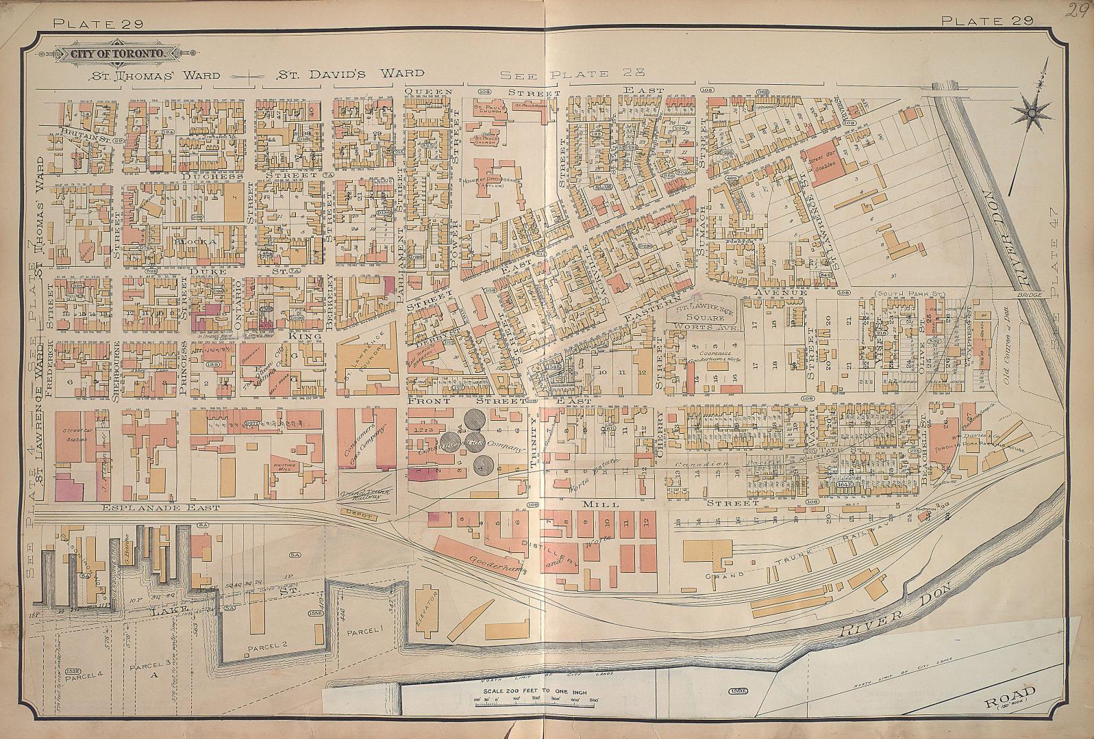 [Plate 29] Atlas of the city of Toronto and vicinity from special survey founded on registered plans and showing all building and lot numbers.