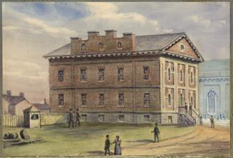 Court House (1827-1853), King Street East, northwest corner Church St