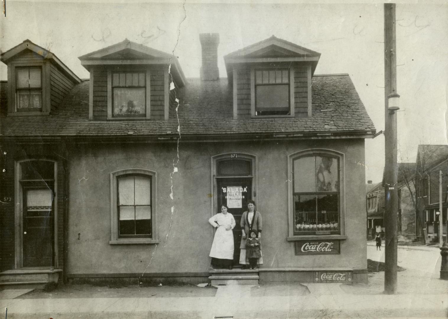 Local corner store, Wilton Street (now Dundas Street East) Toronto, Ont.