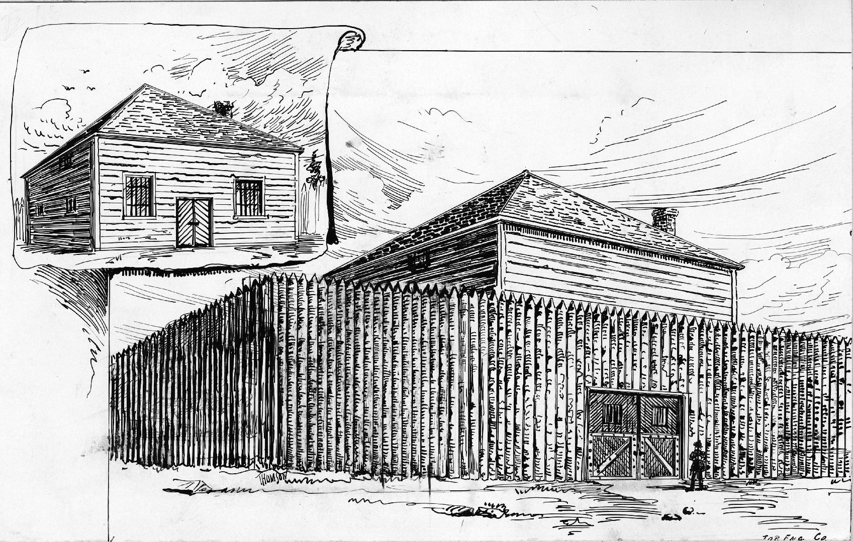 Jail (1799-1827), King Street East, south side, at Leader Lane