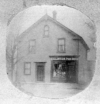 Post Office, Eglinton, Yonge Street, northeast corner of Keewatin Avenue. Image shows a three s ...