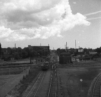 C.P.R. tracks, looking e. from Old Weston Road bridge