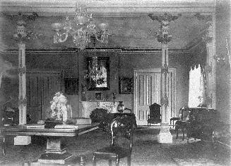 Jameson, Robert Sympson, house, Wellington Street West, south side, west of Spadina Avenue, INTERIOR, drawing-room, looking east. Toronto, Ont.