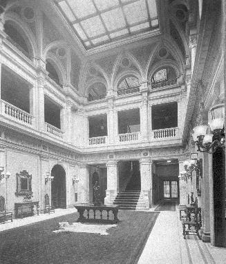 Image shows an interior of a hall.