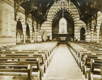 Historic photo from 1884 - All Saints' Anglican Church interior in Cabbagetown South