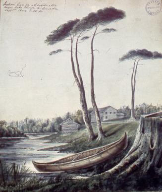 Indian Canoe at Coldwater, Ontario