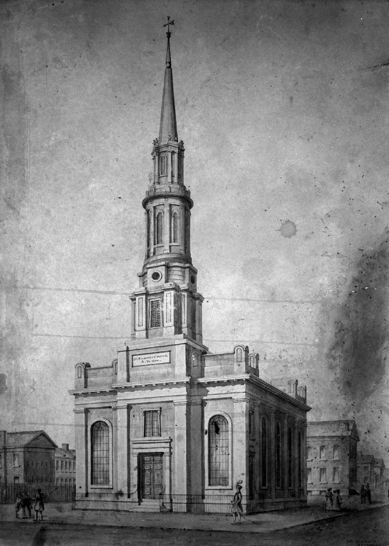 St. Andrew's Presbyterian Church, Church St., southwest corner Adelaide Street East