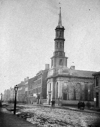 St. Andrew's Presbyterian Church, Church St., southwest corner Adelaide Street East, looking south