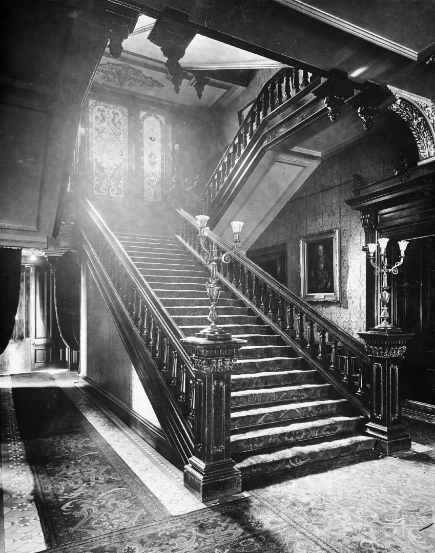Government House (1868-1912), interior, staircase, looking up from ground floor