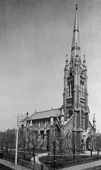 St. James' Anglican Cathedral (opened 1853), King Street East, northeast corner Church St., Toronto, Ontario