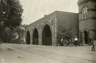 Toronto Railway Co., Yorkville carhouse, Yorkville Avenue, north side, between Yonge & Bay Streets