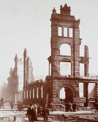 Fire (1904), aftermath of fire, Wellington St