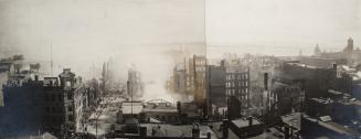 Fire (1904), aftermath of fire, looking south from south of King Street West, between Yonge & York Streets