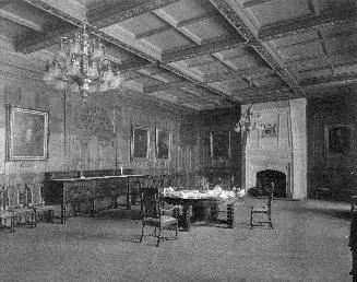 Image shows a portion of a dinning room.