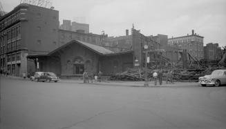 Historic photo from 1952 - Great Western Railway Station aftermath of fire, looking n.e. in St. Lawrence