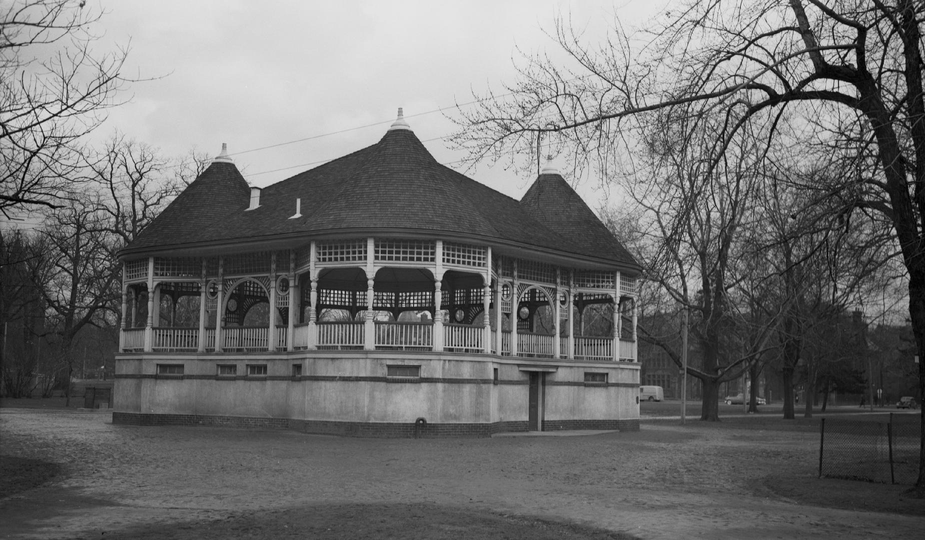 Queen's Park, bandstand, north of Parliament Buildings