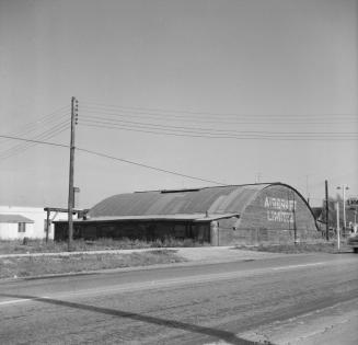 Historic photo from 1957 - Old De Lesseps Air Field Hanger - Aircraft Limited, Trethewey Drive near Tedder St. in Amesbury