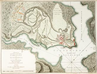 A Plan of the Town and Fort of Carillon at Ticonderoga, with the attack made by the British Army Commanded by Genl Abercrombie, 8 July 1758