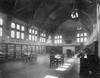 Historic photo from 1916 - Interior of Toronto Public Library Wychwood Branch, Bathurst St., e. side, n. of Melgund Rd. in Casa Loma
